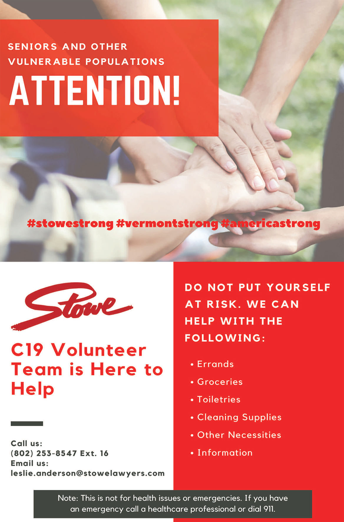 Stowe C19 Volunteer Team